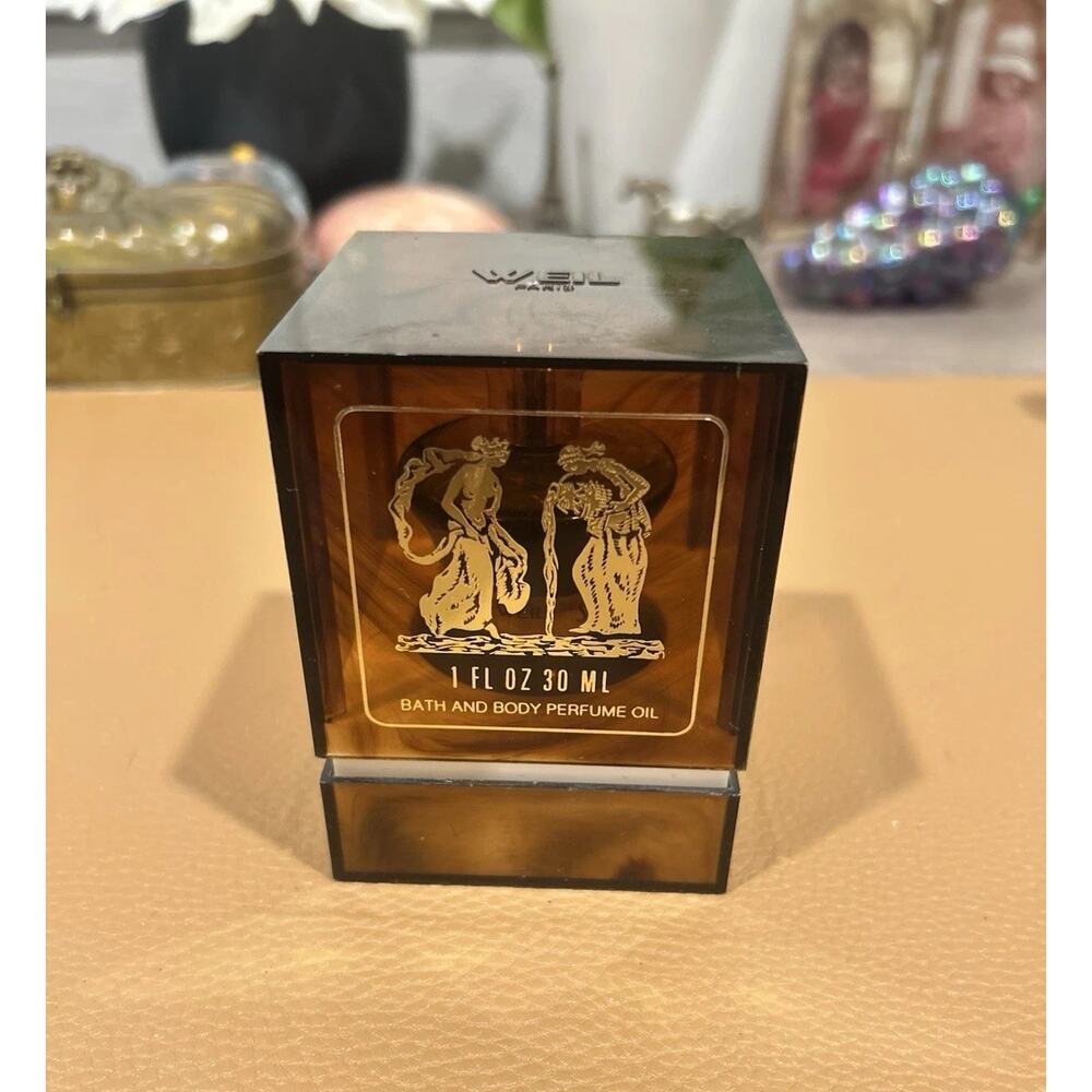 Vtg SECRET DE VENUS by WEIL splash BATH & BODY PERFUME OIL 1 oz~30ml